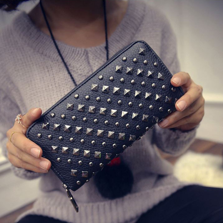 Women Bags Guess - Женский Длинный кошелек с заклепками, винтажный