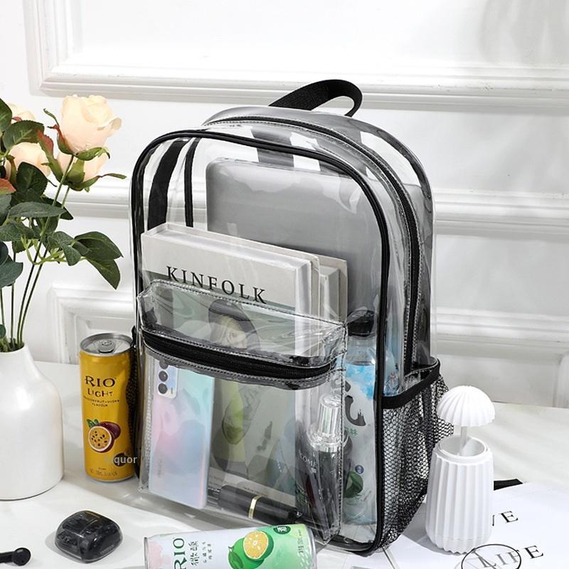 Women Bags Waterproof - Прозрачный рюкзак из ПВХ для занятий