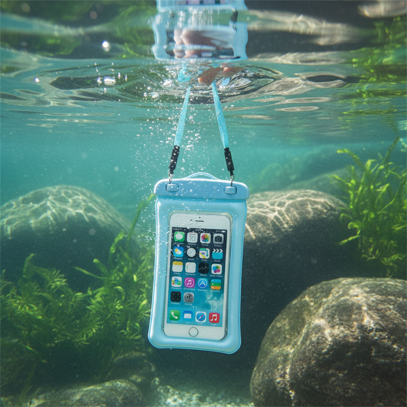 Women Bags Waterproof - Сине-черная водонепроницаемая сумка для телефона из