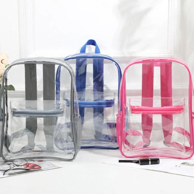 Women Bags Waterproof - Прозрачный рюкзак из ПВХ для занятий