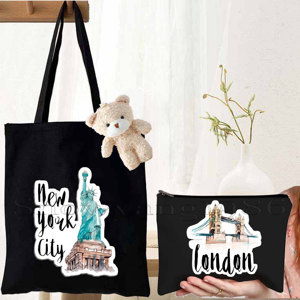 Women Bags Egypt - Набор из 3 сумок-шоперов из холщовой