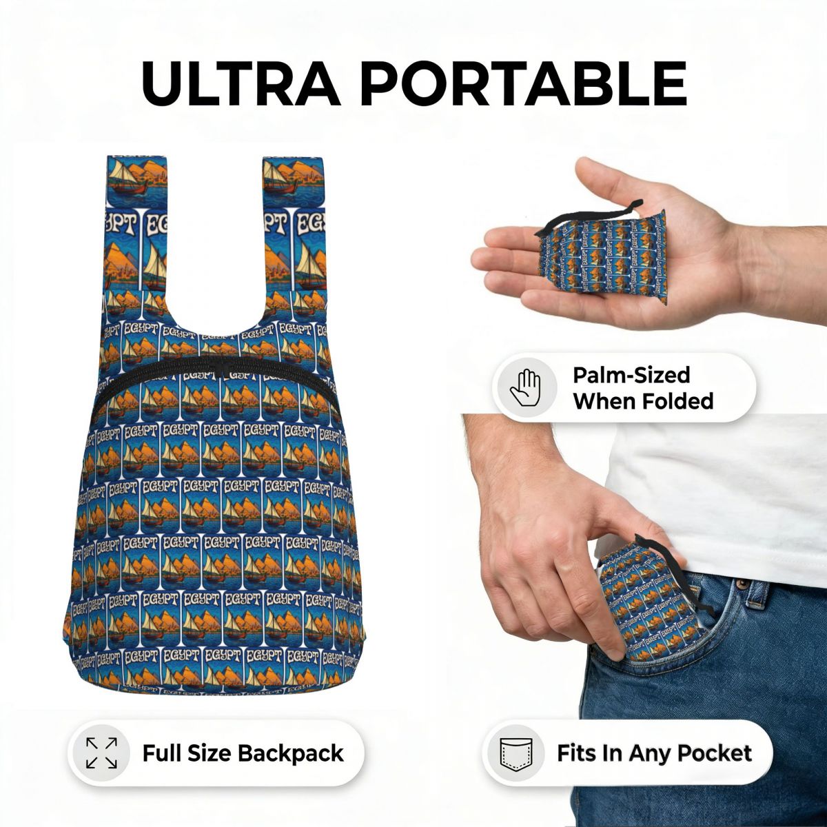Ретро-рюкзак «Египетские пирам – обзор и цена Women Bags Egypt