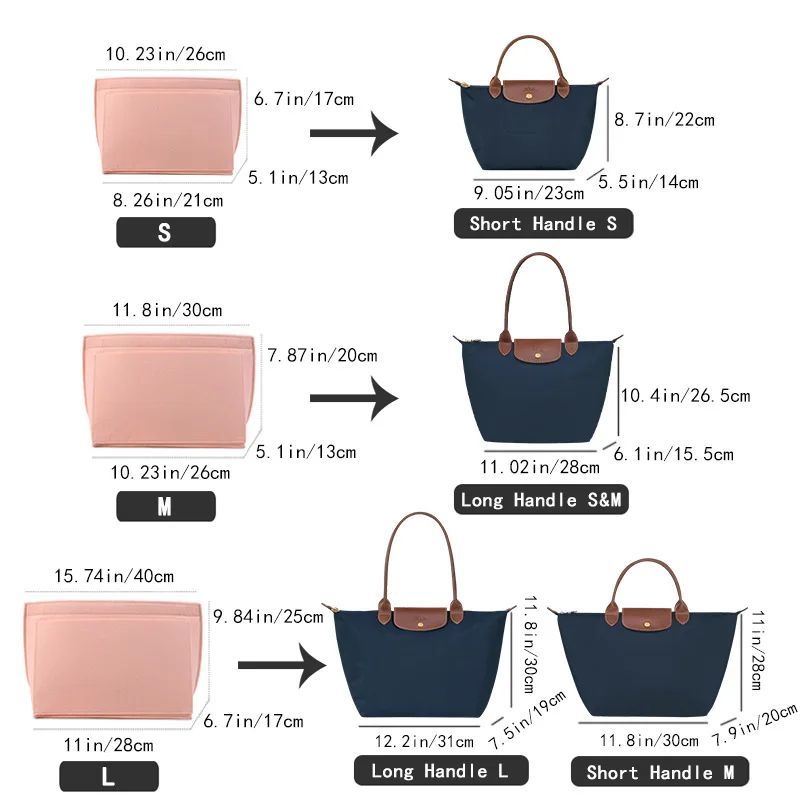 Войлочный вкладыш-органайзер д – обзор и цена Women'S Bags Longchamp